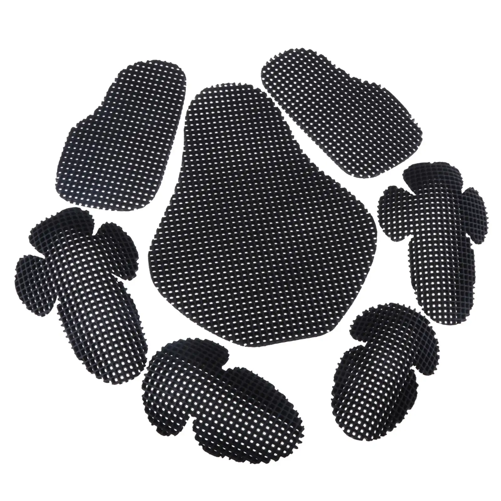 

7 Pieces Black Motorbike Elbow/Back/Shoulder/Chest Protection Guards Body Protectors Racing Armours