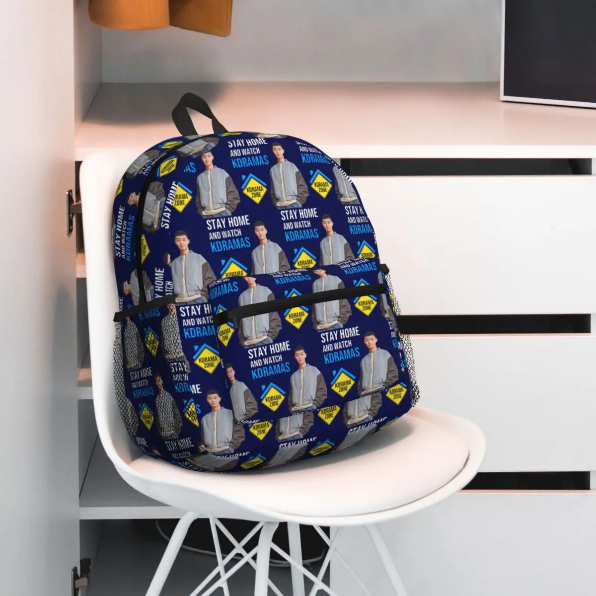 Stay Home And Watch Kdramas Park Seo Joon Backpack Daypack Large Capacity Children BookBag School Bag Shoulder Bag for Men Women