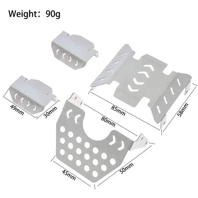 

MJX Hyper Go H8P Stainless Steel Chassis Armor Guard Protection Protector Skid Plate 1/8 RC Car Upgrade Parts