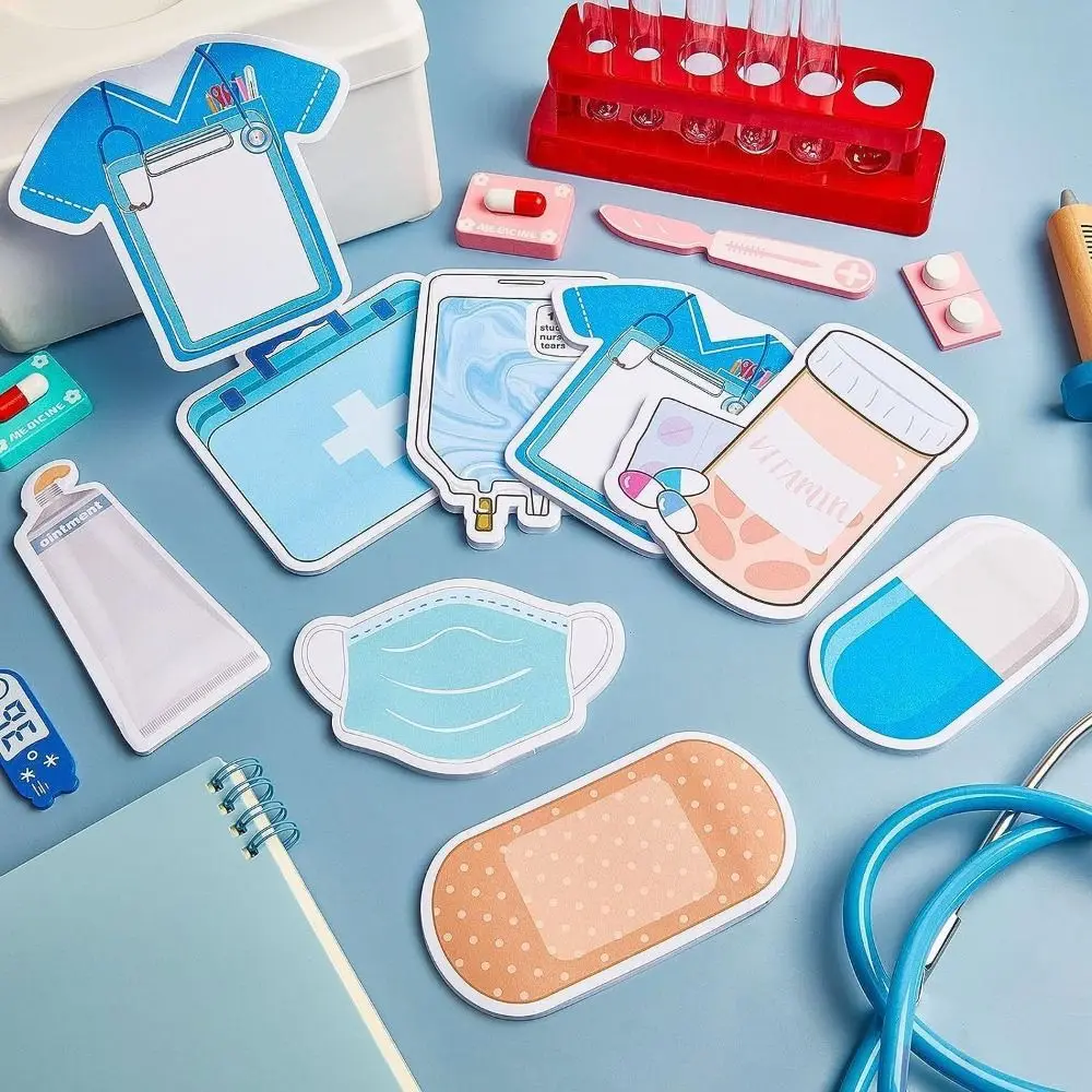 

Cute Nursing Themed Sticky Notes Set Colorful Thickened Self-Adhesive Sticky Notes 30 Sheets Removable Square Memo Pad