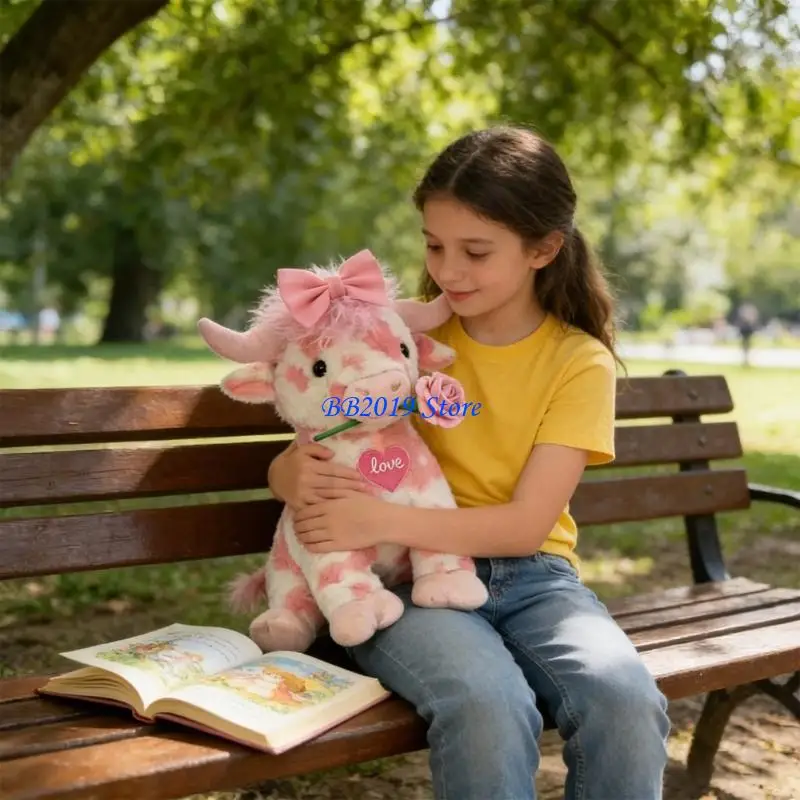 

Q0KB Sweet Pink Cow, плюшевая игрушка Pink Cow, кукла на День влюбленных