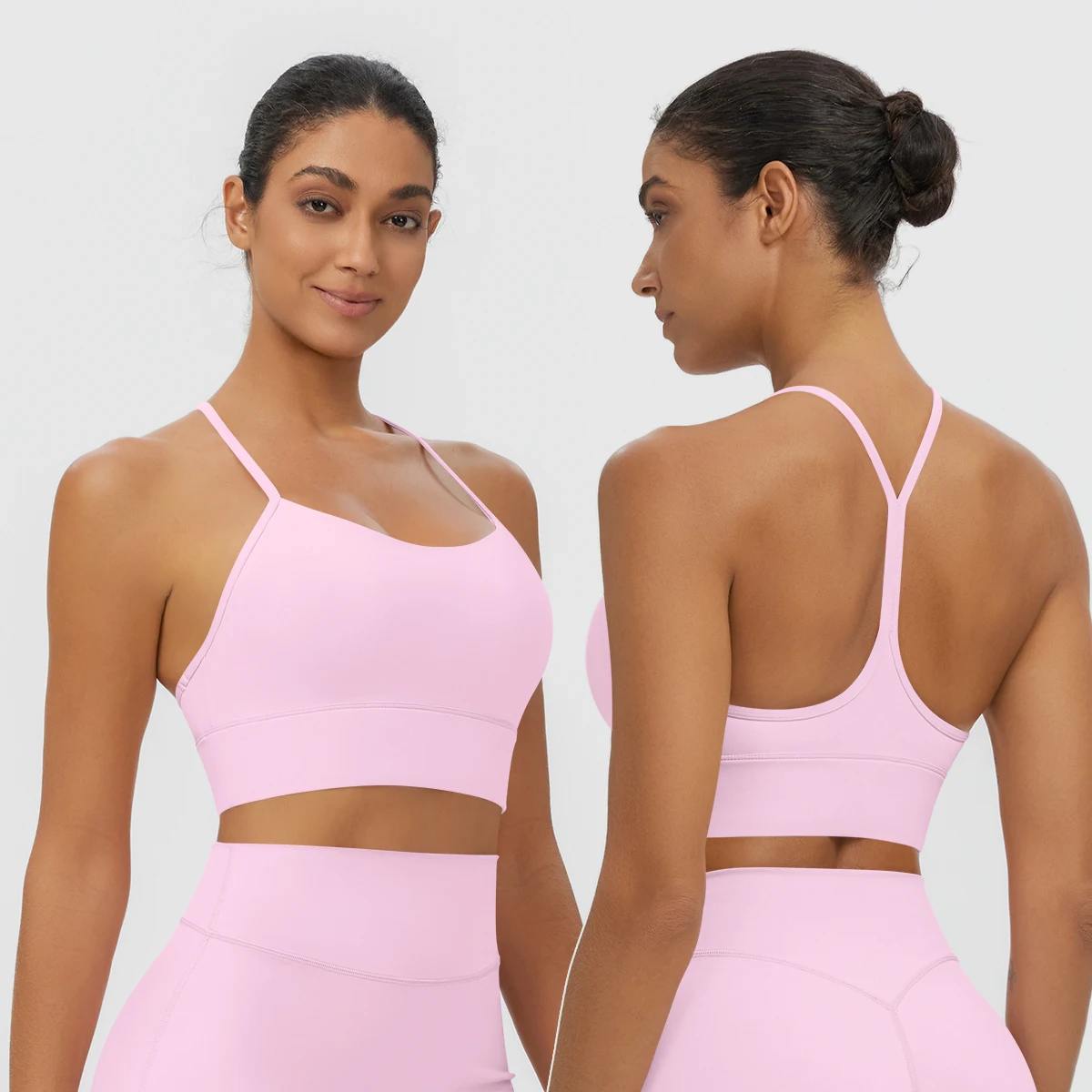 Sexy Beautiful Back Y-shaped Yoga Bra for Women's Gym Breathable Shockproof Workout Top Yoga Underwear with Chest Pad