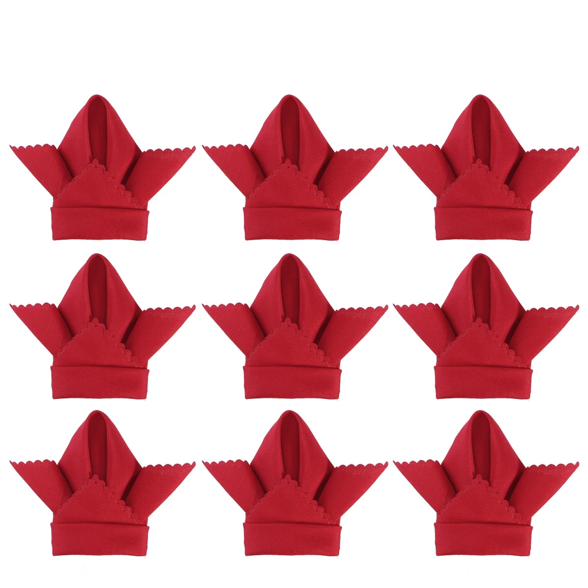

10pcs Cotton Blend Napkins Machine Washable Hotel Quality For Wedding Restaurant Banquet Party Home Decor Red