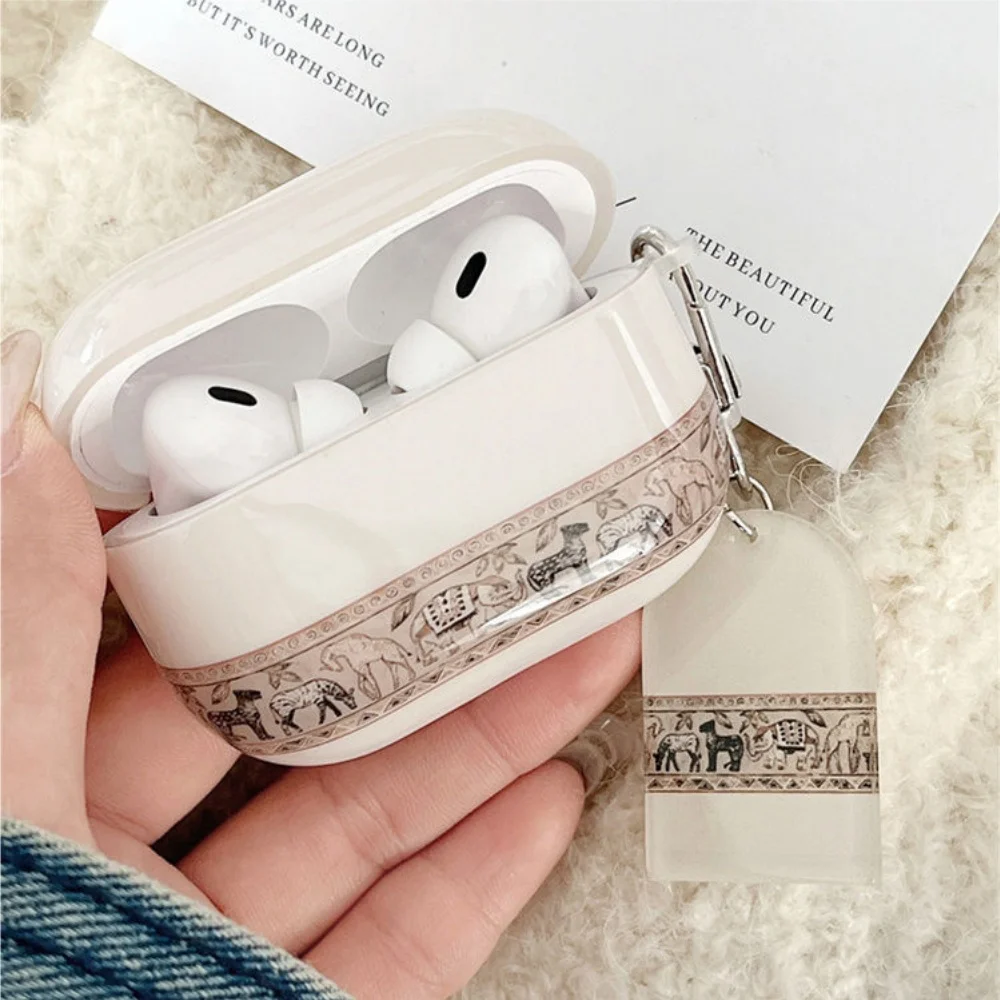 Estuche protector para auriculares inalámbricos, estuche para AirPods 3, pintura al óleo de animales de literatura Vintage, Bluetooth