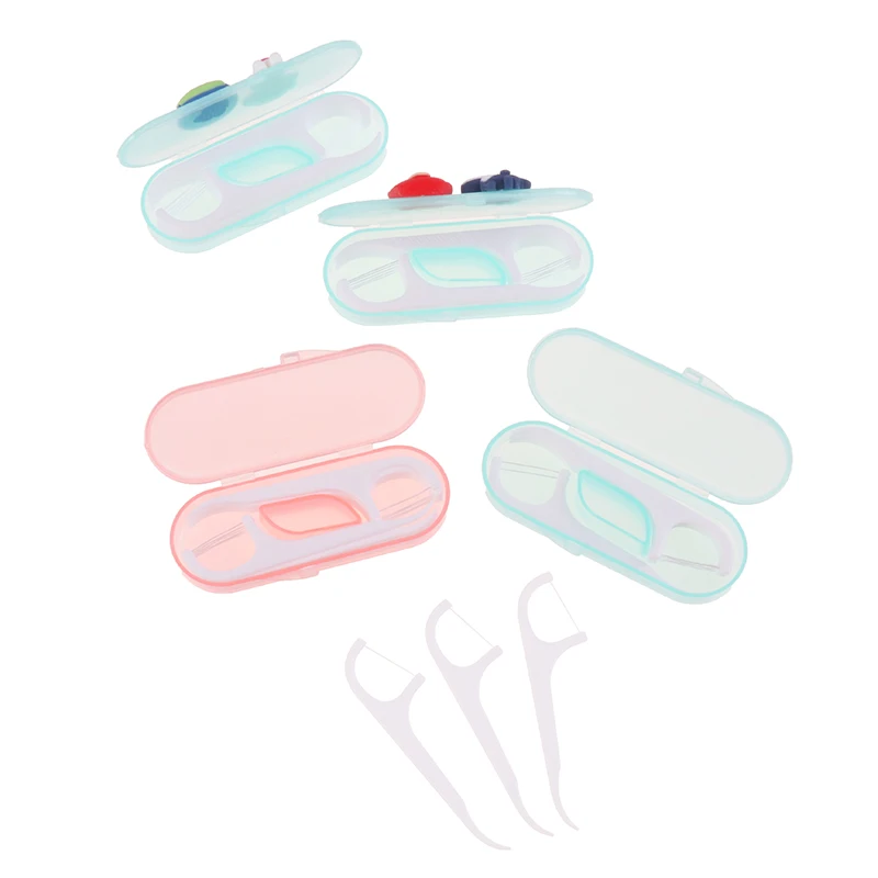 10pcs Portable Box Dental Floss Sticks Disposable Toothpicks Interdental Brush Floss Deep Teeth Cleaning Dental Floss For Teavel