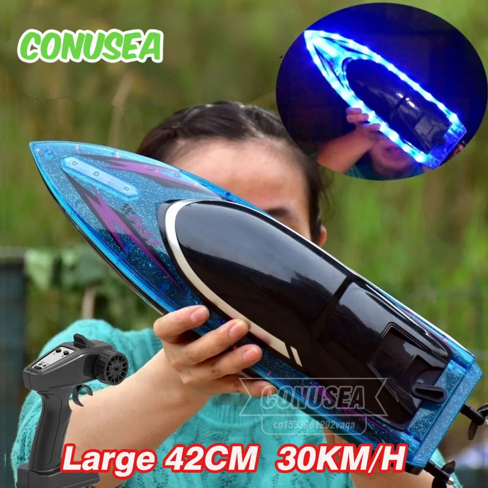 

JJRC S15 Радиоуправляемый скоростной катер 30 км/ч 2,4G Беспроводной электрический пульт дистанционного управления Лодка со светодиодной подсветкой Высокоскоростной корабль Водные игры на открытом воздухе Детские игрушки