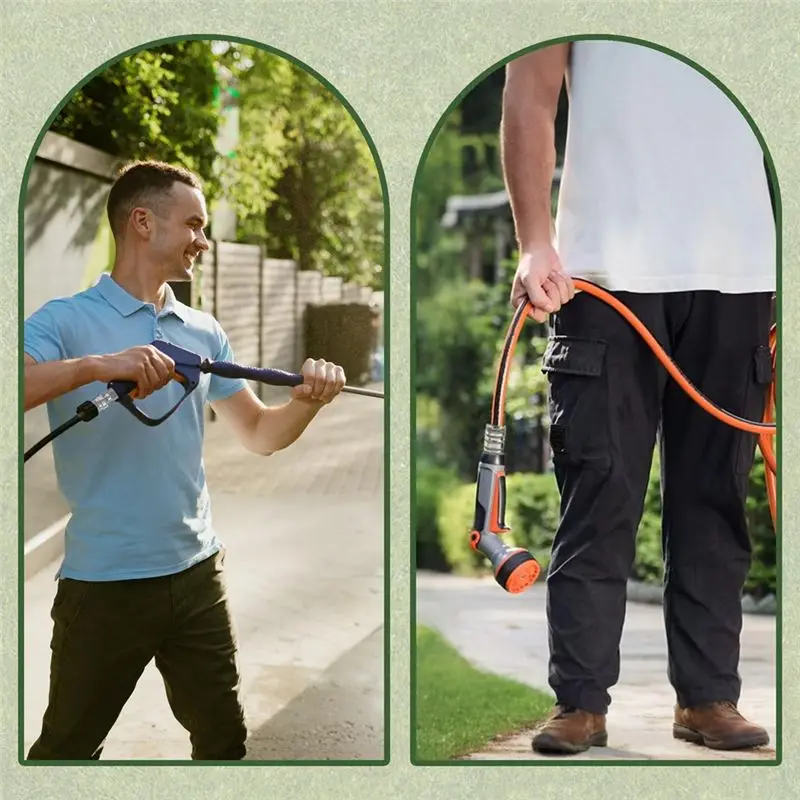 ABUH-Pressure Washer Quick Connect Kit,Swivel M22 14Mm To 3/8In Quick Connect,3/4In To Quick Release,For Power Washer, 8 Pack