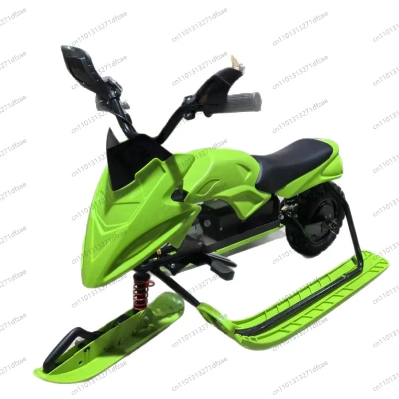 New Electric Kids Snowmobile Ski Sled Double Climbing Plow