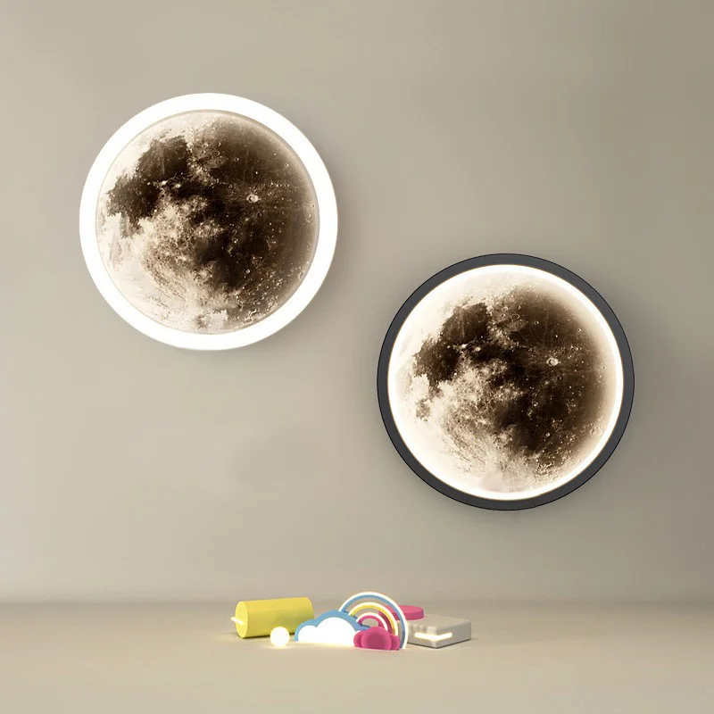 

12W LED Wall Lamp Creative Moon Wall Light Corridor Bedroom Living Room Decorative Lamps Children Cozy Sleeping Night Lights