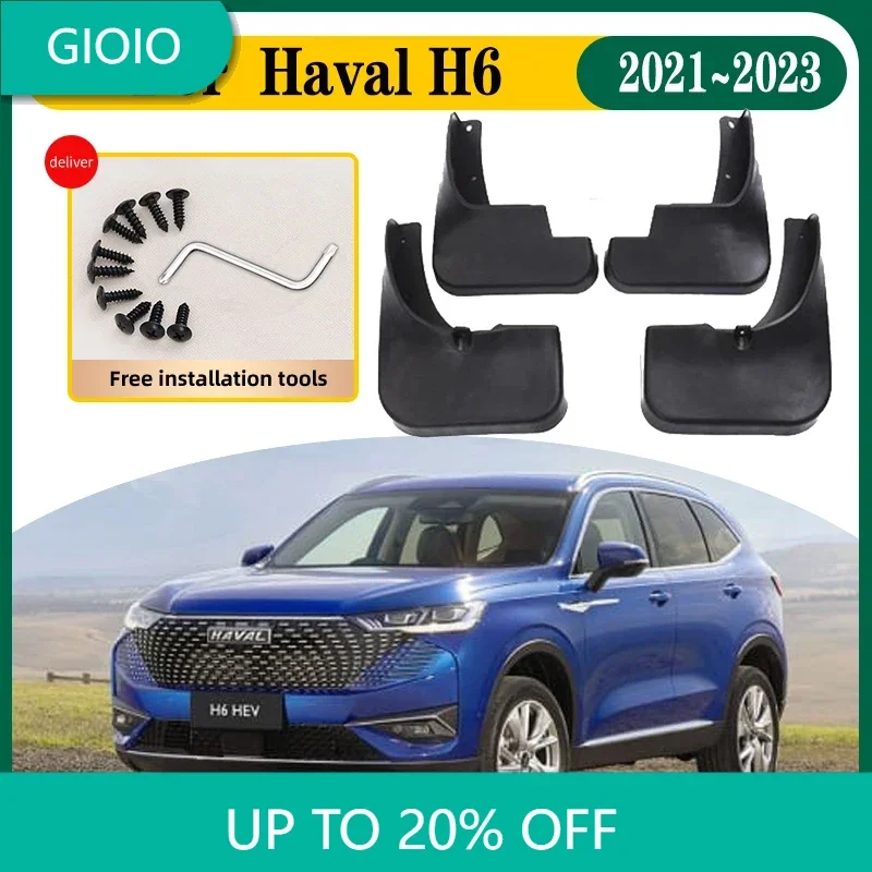

4PCS Car Mud Flaps For Haval H6 HEV PHEV 2021 2022 2023 Car Mudguards Splash Guards Front Rear Fenders Auto Accessories Mudflaps