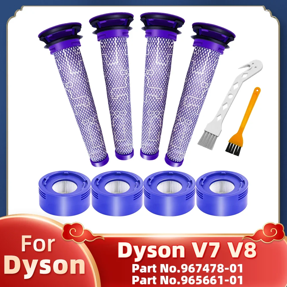 Dyson V7 V8 Replacement Vacuum Parts Hepa Post Pre-filter Kit