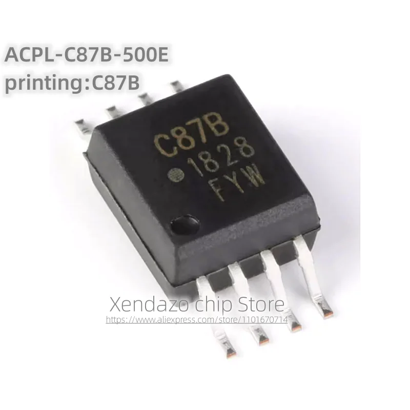 10pcs/lot ACPL-C87B-500E ACPL-C87B-500 ACPL-C87B Silk screen printing C87B SOP-8 package Original genuine