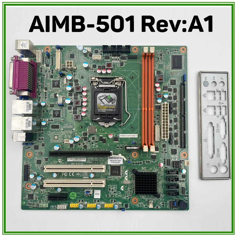 For Advantech Industrial Computer Motherboard Dual VGA AIMB-501G2 AIMB-501G2-KSA1E AIMB-501 Rev:A1