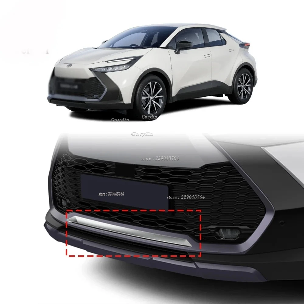 

For Toyota CHR C-HR 2024 2025 ABS Black Front Bumper Protector Cover Trim Lower Bumper Guard Decorative Car Stylingcutylin