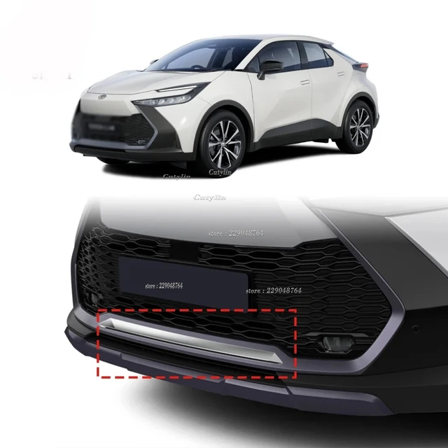Osłona zderzaka przedniego ABS czarna do Toyota CHR C-HR 2024 2025, listwa ochronna dolnego zderzaka, dekoracyjna stylizacja samochodu cutylin