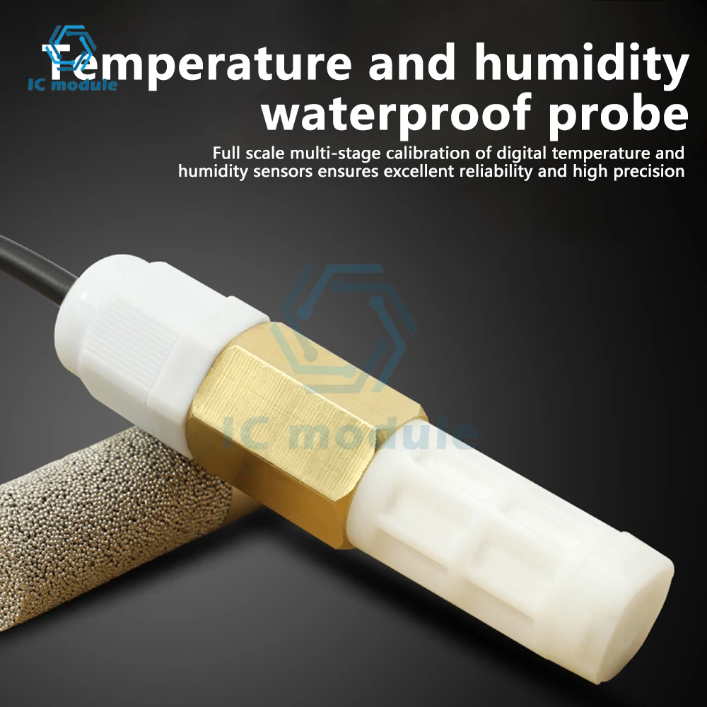 Temperatura e Umidade Sensor Transmissor, Sonda Impermeável, RS485 Collector, DC5-28V