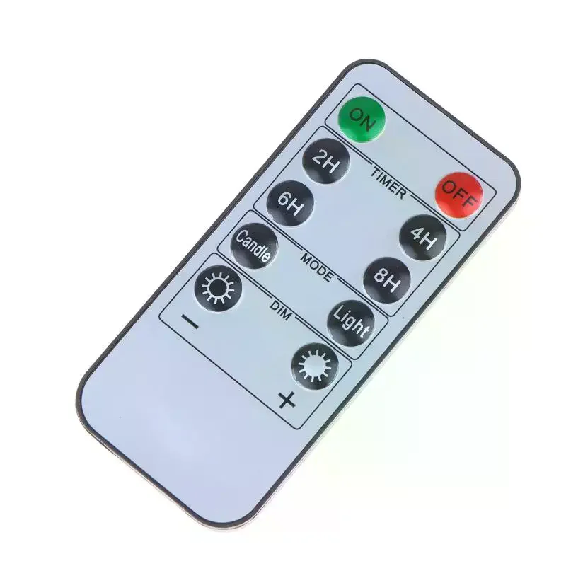 LED Candle Remote Control 10-Key Battery Operated Remote Control With Timer For Realistic Flameless LED Candles Events Tealight