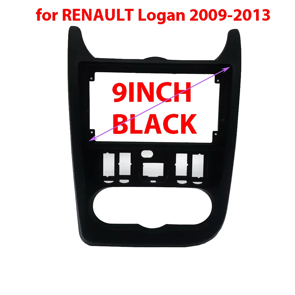 2 din Car Radio Fascia for RENAULT Logan Sandero DACIA Duster Double din Radio Fascia Frame Adapter CD Panel Dash Trim Bezel