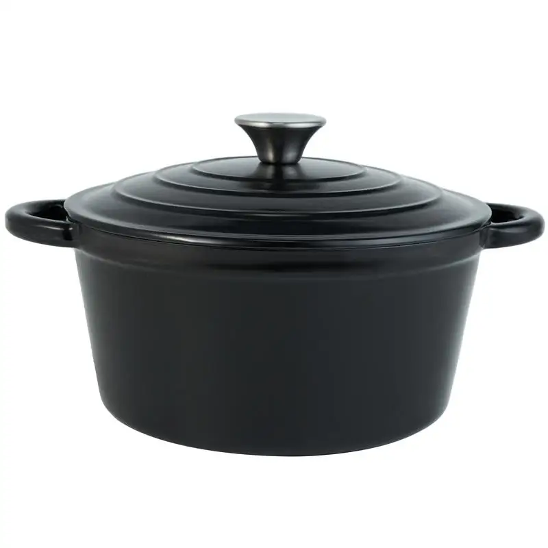 

4.5 Quart Enameled Cast Iron Dutch Oven with Lid, Non-Stick Heavy-Duty Cookware, Oven Safe Up to 500°F for Baking, Braising,