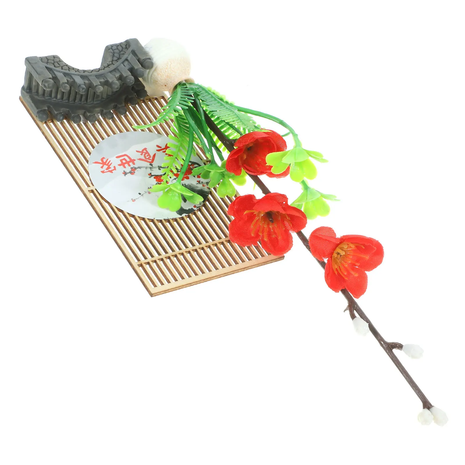 

Artificial Flower Ornaments Plum Blossom Design Sushi Plate Decor Food Grade Simulation Flower For Restaurant Home