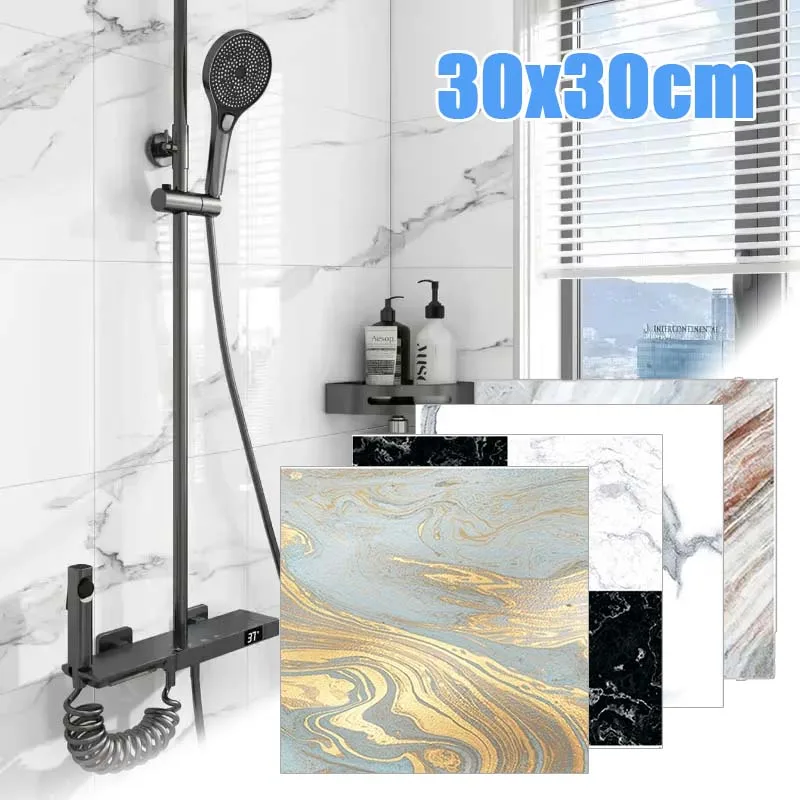 

10/20/40 шт. 30x30 см имитация мраморной стены наклейки самоклеющиеся отслаивающиеся съемные водонепроницаемые наклейки для кухни и ванной комнаты