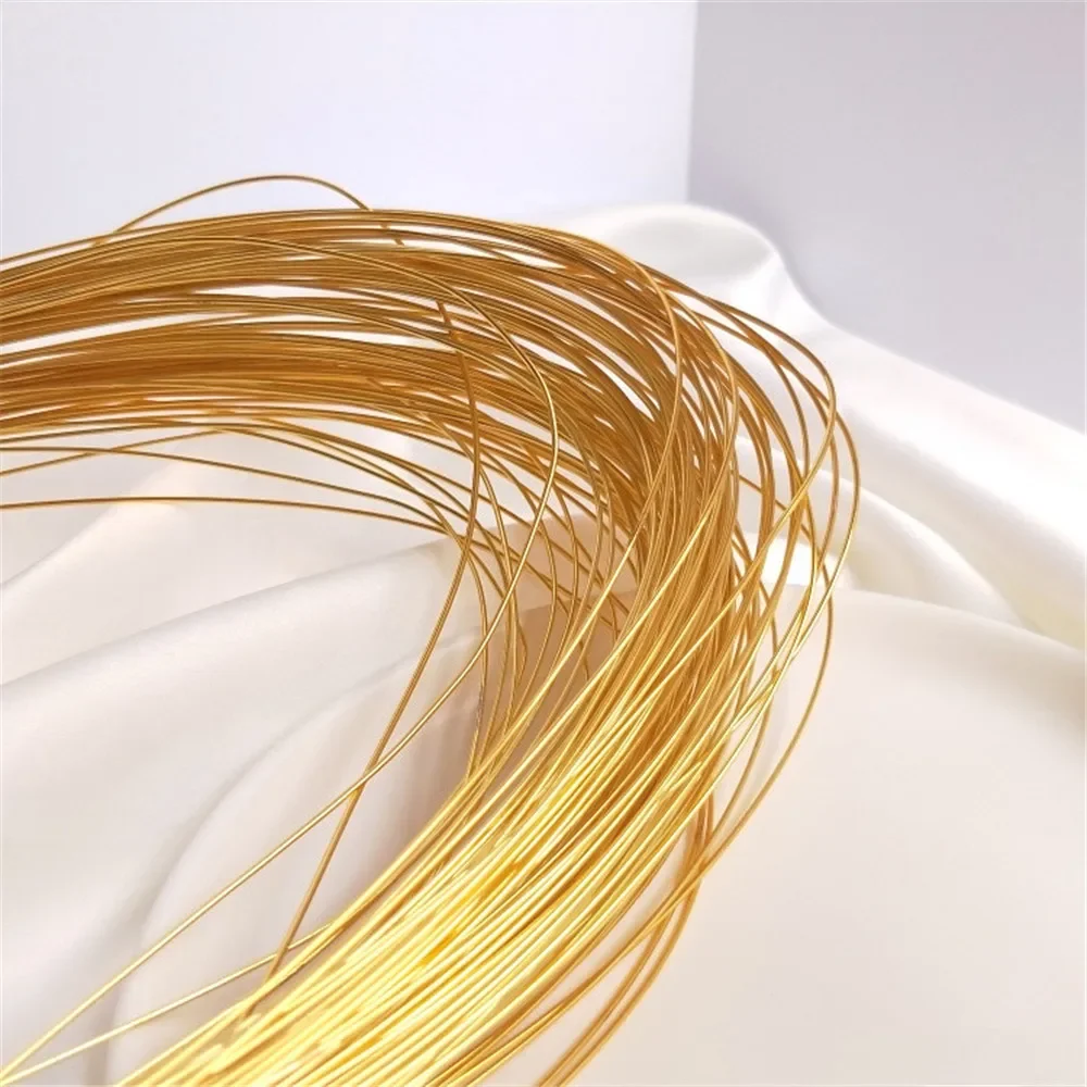 18K Gold Plating Semi-hard wire not peeling gold copper wire manual shape winding diy first jewelry material