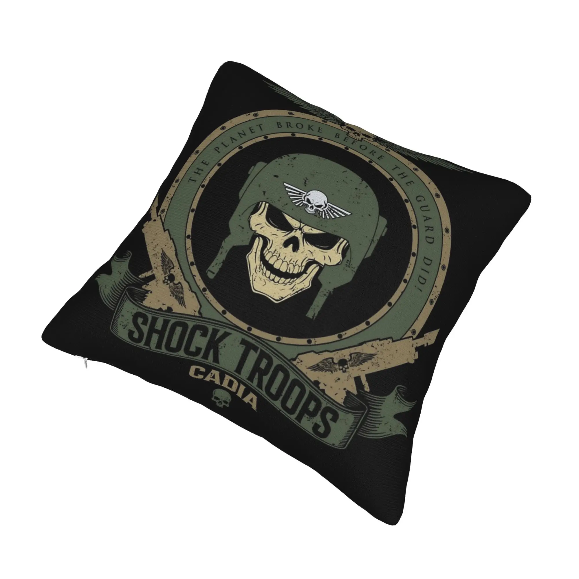 Cadia Crest Death Korps Pillowcase Printed Fabric Cushion Cover Decorations  Pillow Case Cover Home Square 18