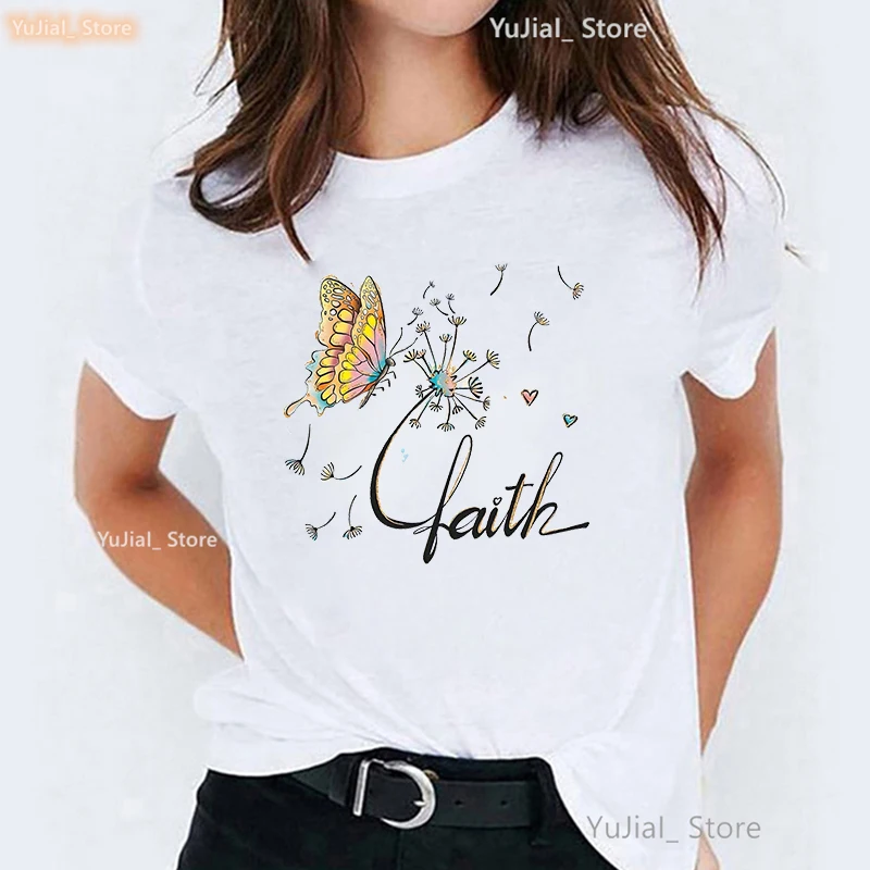 

Watercolor Just Breathe Graphic Printed T Shirt Girls Faith Flowers Tshirt Women' Clothing Summer Fashion T-Shirt Female