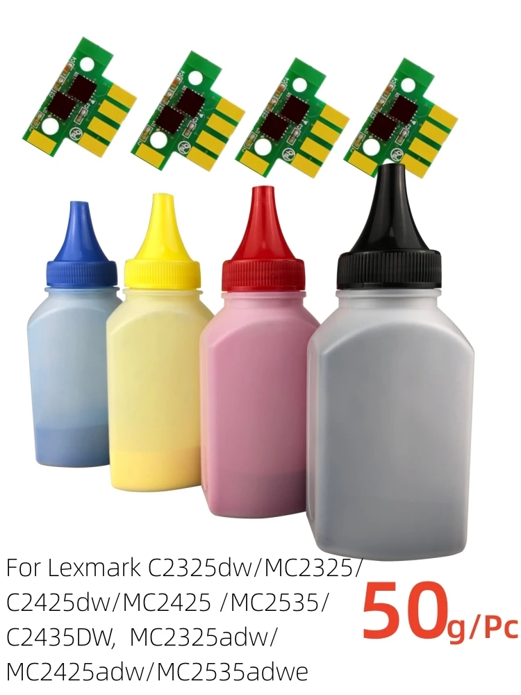 Poudre de Toner Compatible MC2425, haute capacité, pour lexmark mc2425, toner C2325, Compatible MC2325 C2425 MC2425 MC2535 MC2640