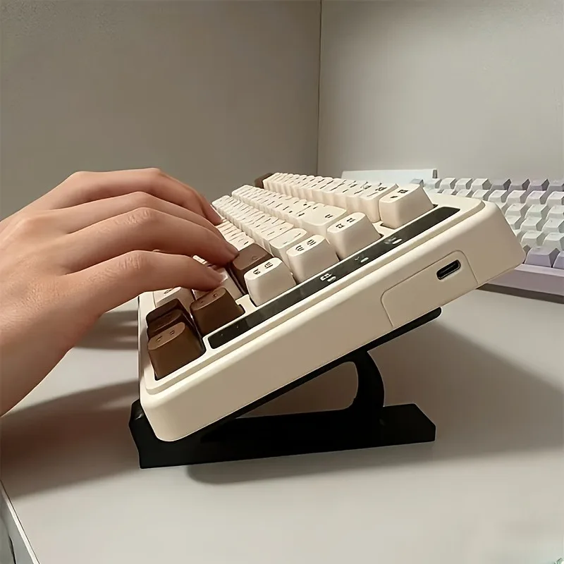 2 Pieces of Ergonomic Keyboard Height Adjuster. Black Anti-Slip universal Stand. Suitable for Office Games.