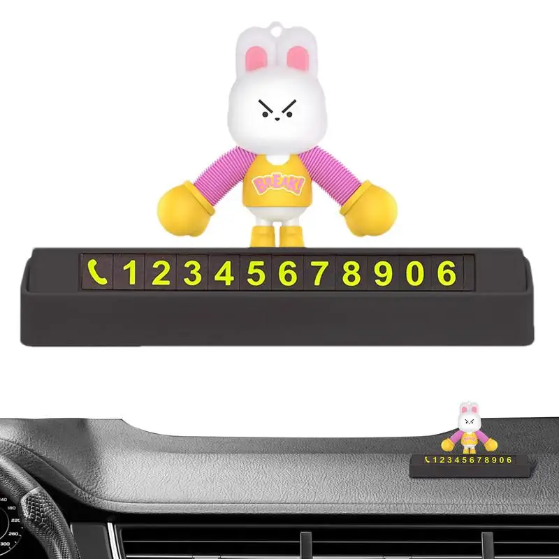 Parking Cartoon Number Plate Luminous Animal Shape Parking Number Card Day And Night Parking Notification Plate For Shopping