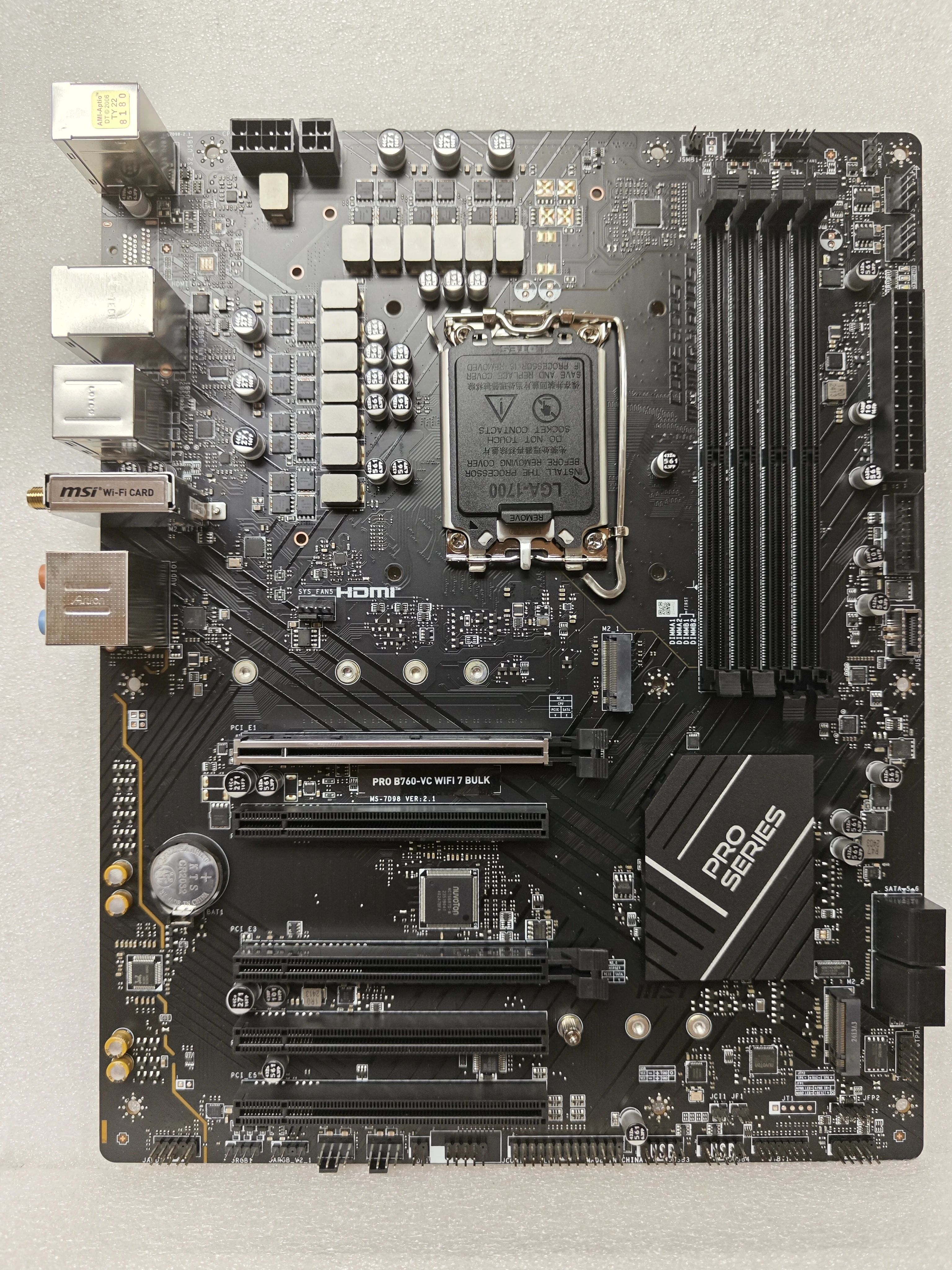 MSI PRO B760-VC WIFI 7 BULK Motherboard Intel B760 LGA1700 DDR5