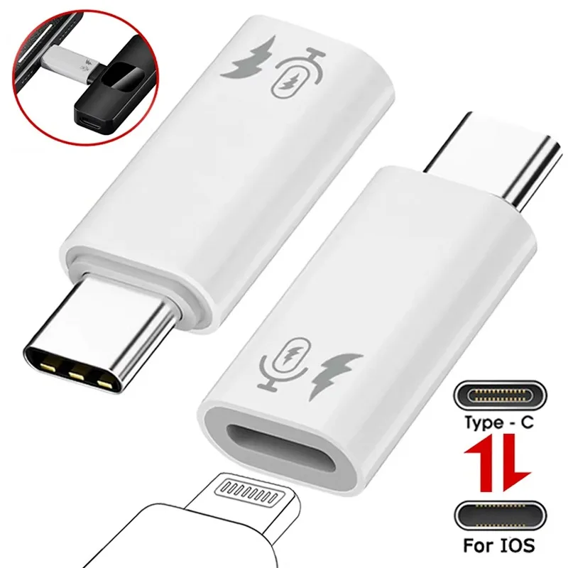 Type C Male To IOS Female Phone Adapters OTG Data Transfer Charging Converters for IPhone 15 Microphone Xiaomi Samsung Connector