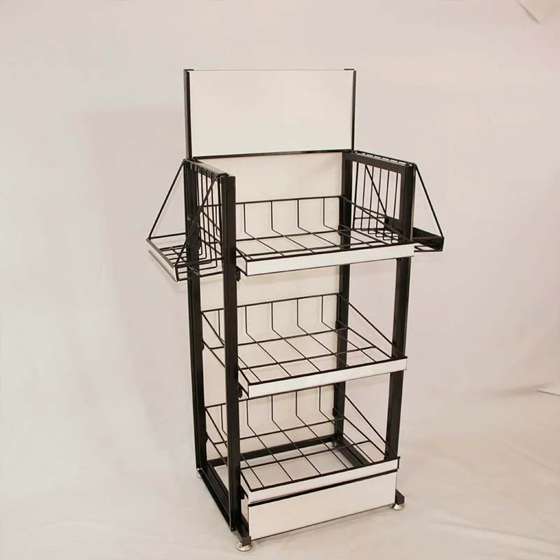 Retail display racks Metal floor Snacks and beverages Rest display racks Supermarket racks with baskets