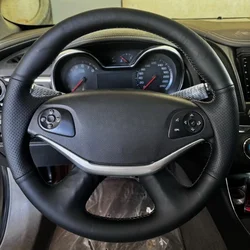Microfiber Leather Hand-stitched No-slip Car Steering Wheel Cover Braid For Chevrolet Impala 2014 2015 2016 2017 2018 2019 2020