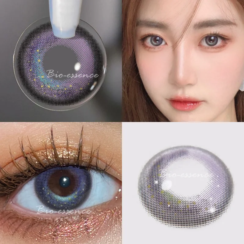 Bio-essence 1 Pair Color Contact Lenses for Eyes Sailor Moon Heart Lenses Beauty Color lens Contact Blue Lens