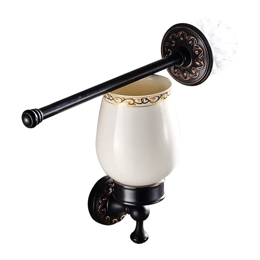 

Bronze Toilet Brush Holder,Oil Rubbed Bronze Toilet Brush Plunge Retro Toilet Bowl Brush Bathroom Accessories Wall Mounted