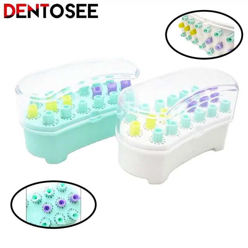 Dental Root Canal File Counting Disinfection Box Machine File Placement Rack White/blue Sterilizer Case