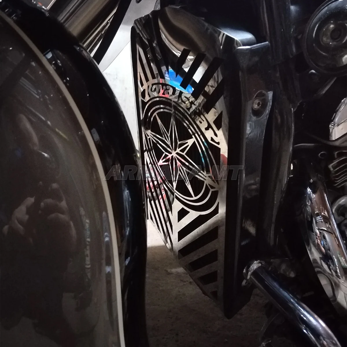 For Yamaha XVZ13 Royal Star XVZ1300 XVZ 1300 Venture Tour Deluxe Motorcycle Skull Flame Radiator Grille Cover Guard Protection