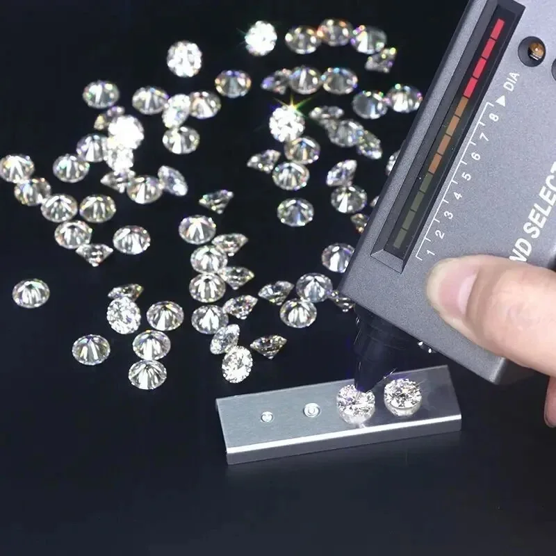 모이사나이트 스톤 라운드 컷 D 컬러 VVS1 0.1ct-12ct DIY 목걸이 귀걸이 주... - 5
