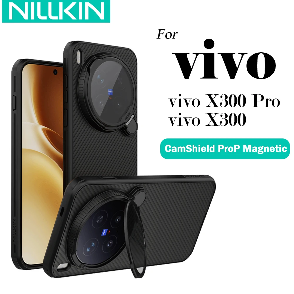

Магнитный чехол Nillkin для vivo X300 Pro x300 CamShield, чехол для телефона, складная задняя крышка с подставкой для камеры