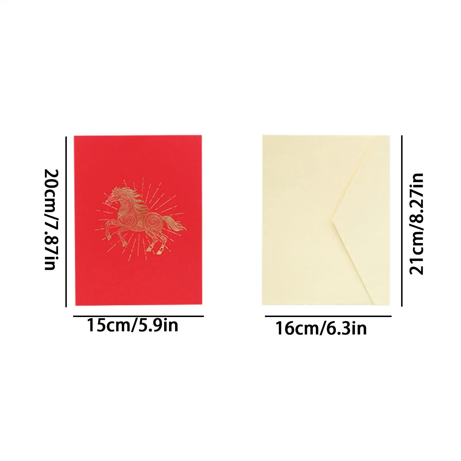 Cartes de vacances cheval en carton, souvenir de collection léger, cartes de vœux pour la famille, les amis, les hommes, les femmes et les enfants à la maison, 2026