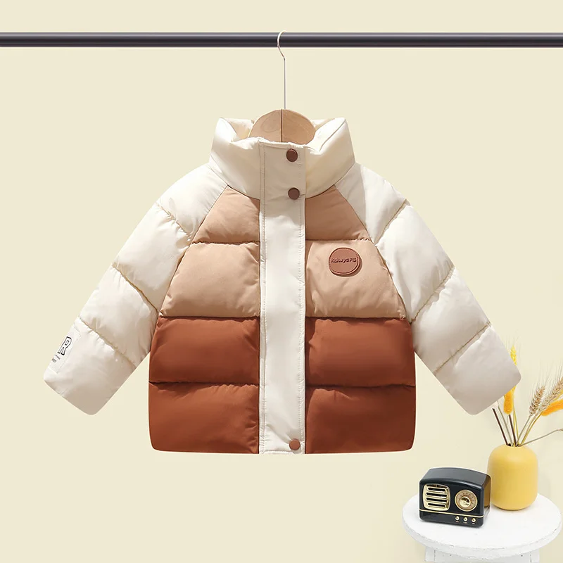 Kids Down Outerwear Winter New Warm Coats Baby Stand Collar Down Jackets Children Clothing Thicken Windproof Boys Girls Parkas