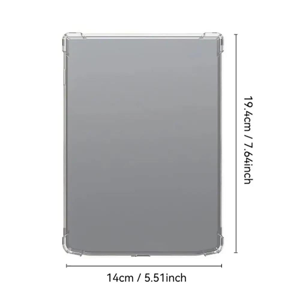 New Airbag 7.8inch eReader Case TPU Transparent Back Cover Soft Clear Protective Shell for Pocketbook InkPad 4//InkPad Color 2/3