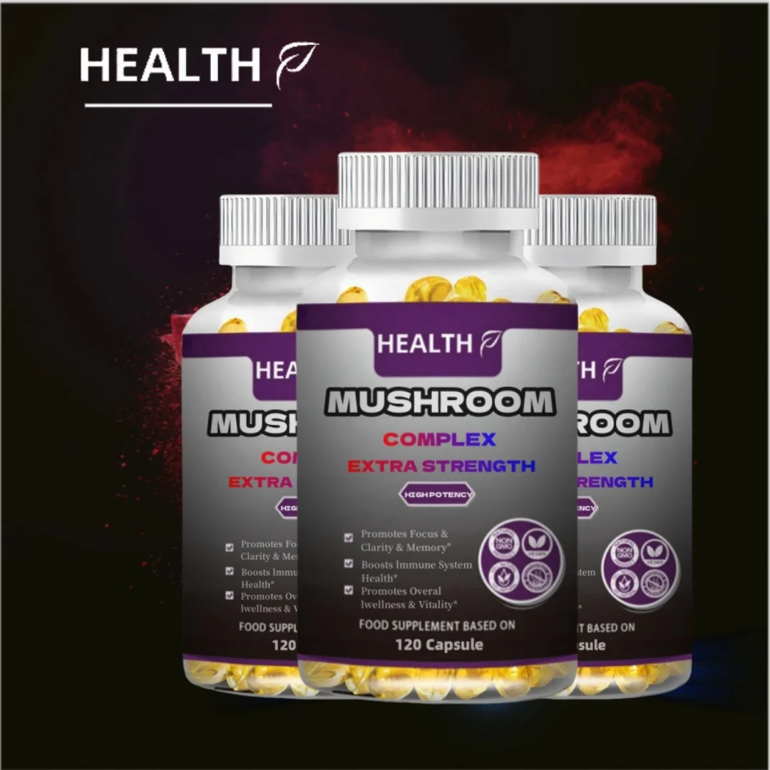 HEALTH Mushroom - Lion's mane, Cordyceps sinensis and Ganoderma lucidum - Immune system booster and puzzle brain supplement