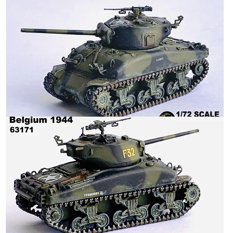 

NEW Dragon 1/72 American M4A1(76)W VVSS Sherman Tank Belgium or France 1944 Model 63169 63171 Army Soldier Display Toy In Stock