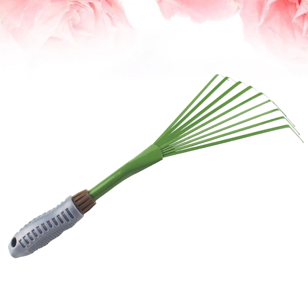 

2pcs 9-Teeth Thickened Metal Rake Heavy Duty Garden Cleaning Tool Pet Excrement Removal Durable Yard Rake For Leaves Weeds Dirt