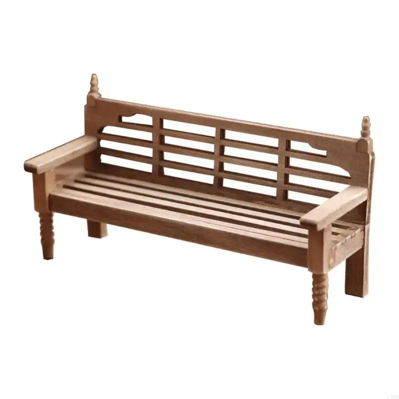 

Wooden Park Chair Dollhouses Furniture 1/12 Scale Miniature Decoration For Creative Craft Model Project Scene Setting L8RB
