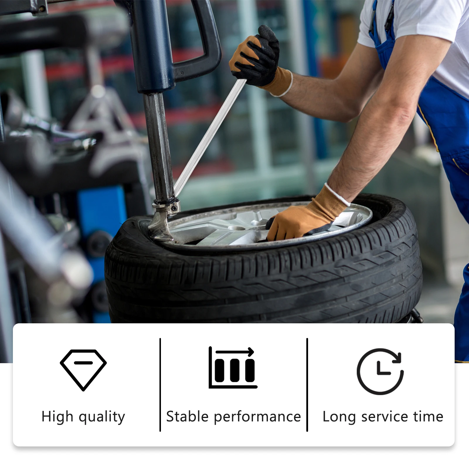 

Crowbar Tyre Changing Tool Durable Strong Lever Repair Car Van Steel Spoon 2in1 Tire Wrench Professional Quality Car Tire