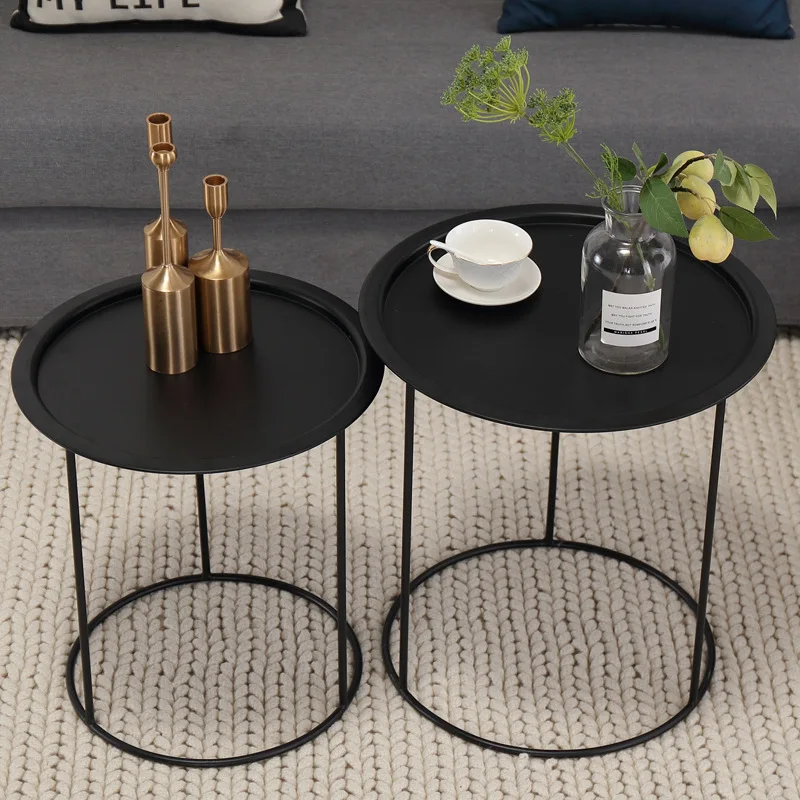 Modern simple living room wrought iron small coffee table